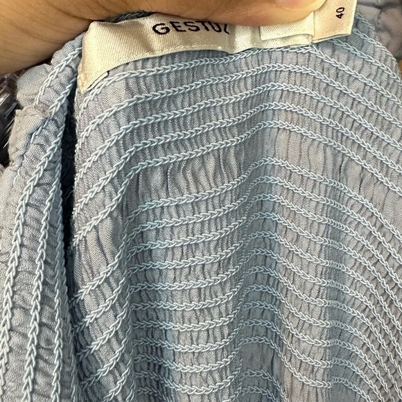 GESTUZ Lazziagz Long Smocked Tiered Fairy Feminine Ruffle Midi Dress Sz 40 - Picture 8 of 11